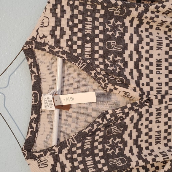 PINK Victoria's Secret Thermal Pajama Onesie sz XL - Picture 4 of 10